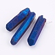 Electroplated Natural Quartz Crystal Graduated Beads Strands X-G-P315-A06-2