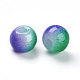 Spray Painted Resin Beads RESI-K005-01F-2