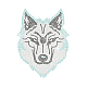 MAYJOYDIY Wolf Iron on Rhinestone Heat Transfer Wolf Head Hot Transfers Patches Animal Bling Iron on Rhinestone Crystal T Shirt Transfer 5.7×7.6inch Clothing Repair Applique for Coat DIY-WH0303-187-8
