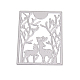 Rectángulo con renos de navidad / marco de ciervo plantillas de troqueles de corte de acero al carbono DIY-F032-02-7
