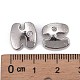 Perles coulissantes de lettre pour la fabrication de bracelet de montre X-ALRI-O012-H-NR-3