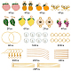 Sunnyclue diy kit de fabrication de boucles d'oreilles pendantes de fruits DIY-SC0018-99-2