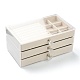 Cajas de joyería rectangulares de terciopelo y madera VBOX-P001-A02-2