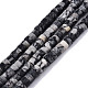 Natural Black Netstone Beads Strands G-N326-148D-1
