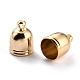 Brass Cord End Cap for Jewelry Making KK-O139-14G-G-3