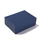 紙の包装箱  結婚披露宴のギフト用の箱  リボン付き  長方形  プルシアンブルー  20x15x7.1センチメートル;内径：19.2x14.2センチメートル CON-F015-01B-01-2