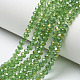Electroplate Transparent Glass Beads Strands EGLA-A034-T2mm-H01-1