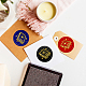 CRASPIRE Magic Book Wax Seal Stamp Eye Sealing Wax Stamps Moon Phase 30mm Retro Vintage Removable Brass Stamp Head with Wood Handle for Wedding Invitations Halloween Christmas Thanksgiving Packing AJEW-WH0184-0972-3
