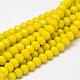 Faceted Rondelle Glass Beads Strands X-GLAA-I033-8mm-04-1