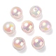 UV Plating Rainbow Iridescent Acrylic Beads PACR-E001-03H-2