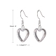 Heart Brass Dangle Earrings EJEW-BB11888-2