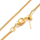 1.5 мм стойка покрытие латунная цепочка коробка регулируемые слайдер ожерелья для женщин мужчин MAK-L044-05G-2