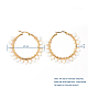 Boucles d'oreilles rondelles à facettes en verre galvanisé EJEW-JE04021-01-3