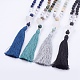 Natural Howlite and Gemstone Beaded Necklaces NJEW-JN02116-1
