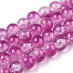 Transparent Crackle Baking Painted Glass Beads Strands DGLA-T003-01C-09-1