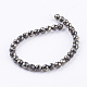 Natural Pyrite Beads Strands G-P303-02-8mm-16-2