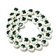Brins de perles de jade blanc synthétique imprimé G-P507-15B-3