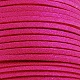 スエード調コード  フェイクレース  砂金付き  濃いピンク  3x1mm  約100ヤード/ロール（300フィート/ロール） LW-S014-3-3