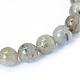 Chapelets de perles rondes en labradorite naturelle G-E334-6mm-19-2