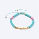 Bracelets de perles tressées réglables BJEW-JB05098-2