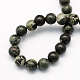 Natural Serpentine/Green Lace Stone Round Beads Strands G-S167-8mm-2