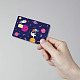 長方形のPVCプラスチック防水カードステッカー  銀行カードの装飾用の粘着カードスキン  惑星  186.3x137.3mm DIY-WH0432-103-5