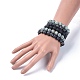Bracelets extensibles avec perles de pierre précieuse naturelle BJEW-JB04168-4