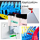CRASPIRE 20 Sheets 10 Colors PVC Self-Adhesive Identification Cable Label Pasters DIY-CP0007-31-6