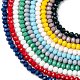 Chapelets de perles en verre opaque de couleur unie EGLA-X0007-01D-4mm-1