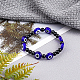 Olycraft handgemachte böse Blick Bunte Malerei flache runde Perlen LAMP-OC0001-06-5