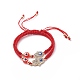 Cordon de fil de nylon réglable ensemble de bracelets de perles tressées doubles BJEW-JB08741-3