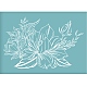 粘着性のシルクスクリーン印刷ステンシル  木に塗るため  DIYデコレーションTシャツ生地  花  空色  19.5x14cm DIY-WH0173-014-1
