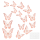 Superfindings 4 set 3d papillon papier miroir stickers muraux DIY-FH0002-96-2