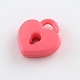 Opaque Acrylic Heart Lock Pendants SACR-Q117-009-3