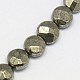 Natural Pyrite Beads Strands G-L033-8X6mm-02-2