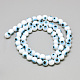 Handmade Lampwork Evil Eye Beads Strands X-LAMP-R140-6mm-01-2