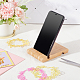 OLYCRAFT 2pcs Mobile Phone Stand Natural Bamboo Cell Phone Holder Portable Desktop Mobile Phone Holder Universal Bamboo Phone Stand for Most of Smartphones AJEW-WH0248-139-5
