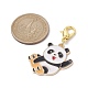 Décorations de pendentif en émail en alliage de panda HJEW-JM01518-3