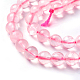Natürlichen Rosenquarz Perlen Stränge G-J385-D01-2