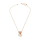 Shegrace – collier avec pendentif en forme de cœur et nœud papillon en cristal autrichien pour fille JN08A-3