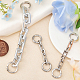 CHGCRAFT 3Pcs 3Styles Zinc Alloy Acrylic Bag Purse Strap Extender Cable Chains with Spring Ring Clasps for Bag Replacement Accessoies FIND-CA0007-74-4