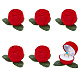 Delorigin floccaggio scatole per anelli a rosa in plastica CON-DR0001-01-1