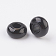 Agate noire naturelle mélangée au hasard et perles européennes en agate à bandes G-G740-12x6mm-12-2