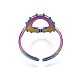304 anillo de acero inoxidable con forma de donut. RJEW-N038-109-3