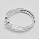 Componentes de anillo de plata de ley 925 ajustables STER-K038-038P-3