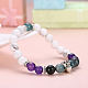 Natural Agate and Howlite Stretch Bracelets BJEW-BB31247-5