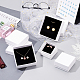 Benecreat 16 упаковка маленькие серьги-кольца крафт-коробка 6x6x3.5 см белые квадратные картонные шкатулки для подарков подарочная коробка для свадьбы дни рождения юбилеи CON-BC0006-08B-8