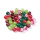 5 Colors Spray Painted & Baking Painted Crackle Glass Beads CCG-X0010-05-8mm-2