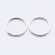 925 anillos redondos de plata esterlina STER-F036-03S-1x5-2