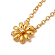 Rack Plating Brass Micro Pave Cubic Zirconia Flower Pendant Necklaces NJEW-H168-03G-2